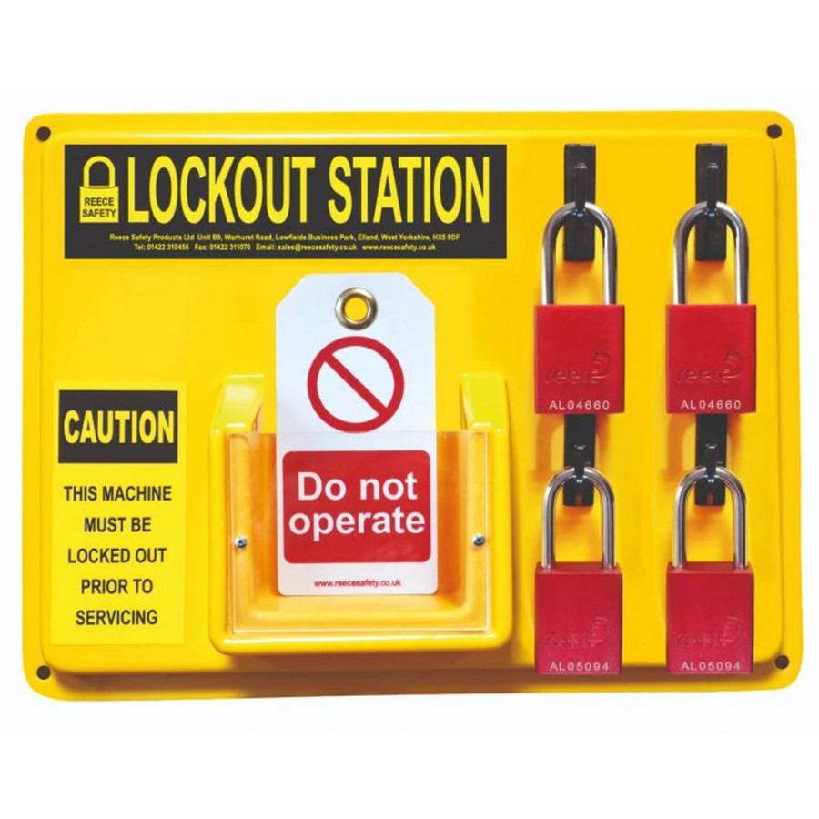 Reece Safety LSE103-3 4 padlock Lockout Station
