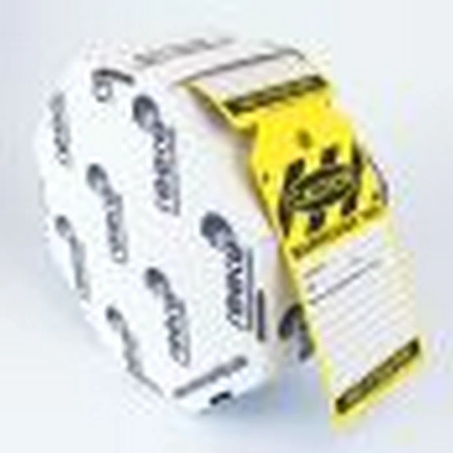 Reece Safety BTROLLY61-100 BARRICADE TAG YELLOW - ROLL OF 100