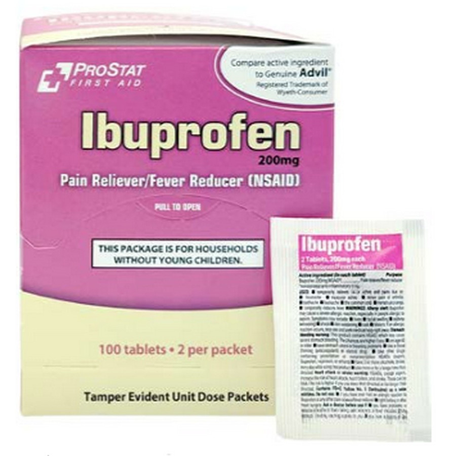 ProStat 2110 Individual Ibuprofen - Non-Aspirin 50/Packs 100CT