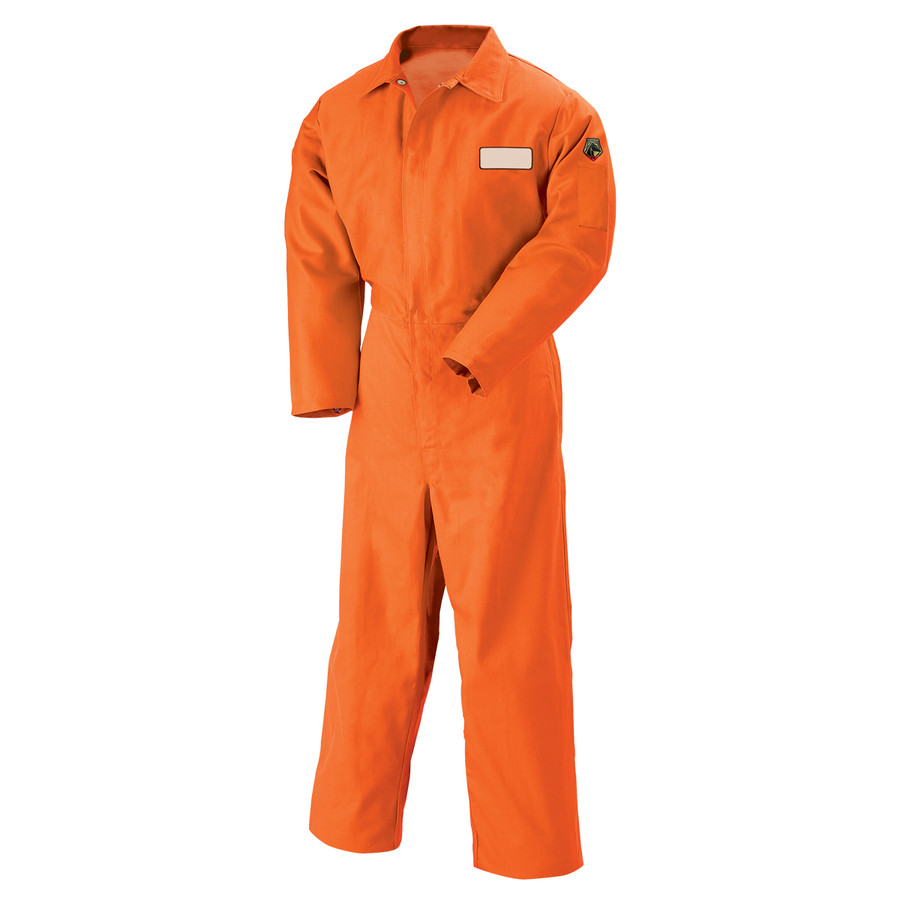 Black Stallion FO9-32CA/PT Flame-Resistant Cotton Coverall, Safety Orange