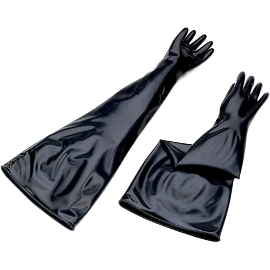 North 8B1532A 15 Mil, 8" Port Ambidextrous Butyl Glovebox Glove - 32"