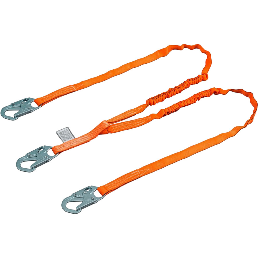 Miller T5112-Z7 Single Leg Tubular Shock?Absorbing Lanyard with Locking Snap Hooks