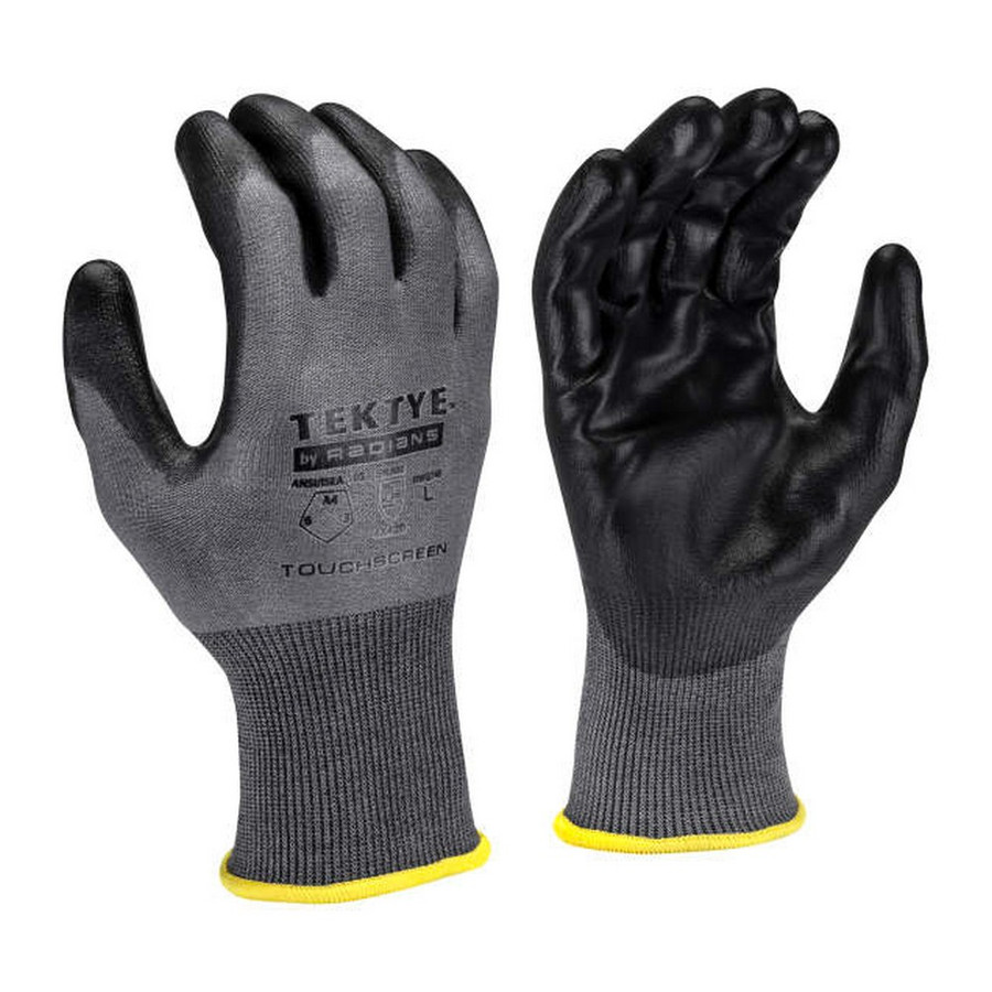 Radians TEKTYE RWG748 18-Gauge Touchscreen Polyurethane Palm A4 Cut Protection Glove