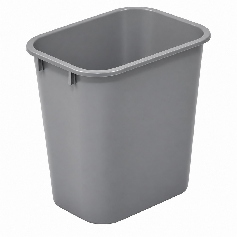 Quantum Storage Systems COF-07GY  Crusader 7-Gallon Deskside Wastebasket - Gray 12/Case