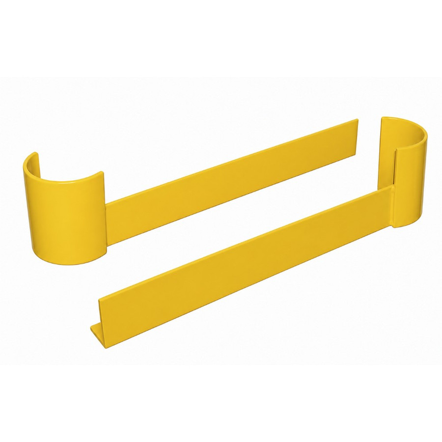 Worldwide Material Handling NDEA12RC48530Y Heavy-Duty End of Aisle Rack Guard – 48" Length, Right-Handed (12" Half-Moon Post)