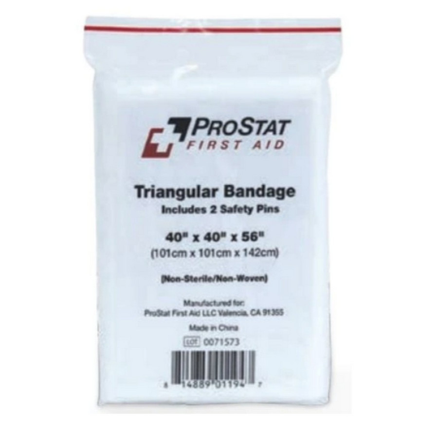 ProStat 2443 Non-Sterile Triangular Bandage – 40" x 40" x 56" (Includes 2 Safety Pins)