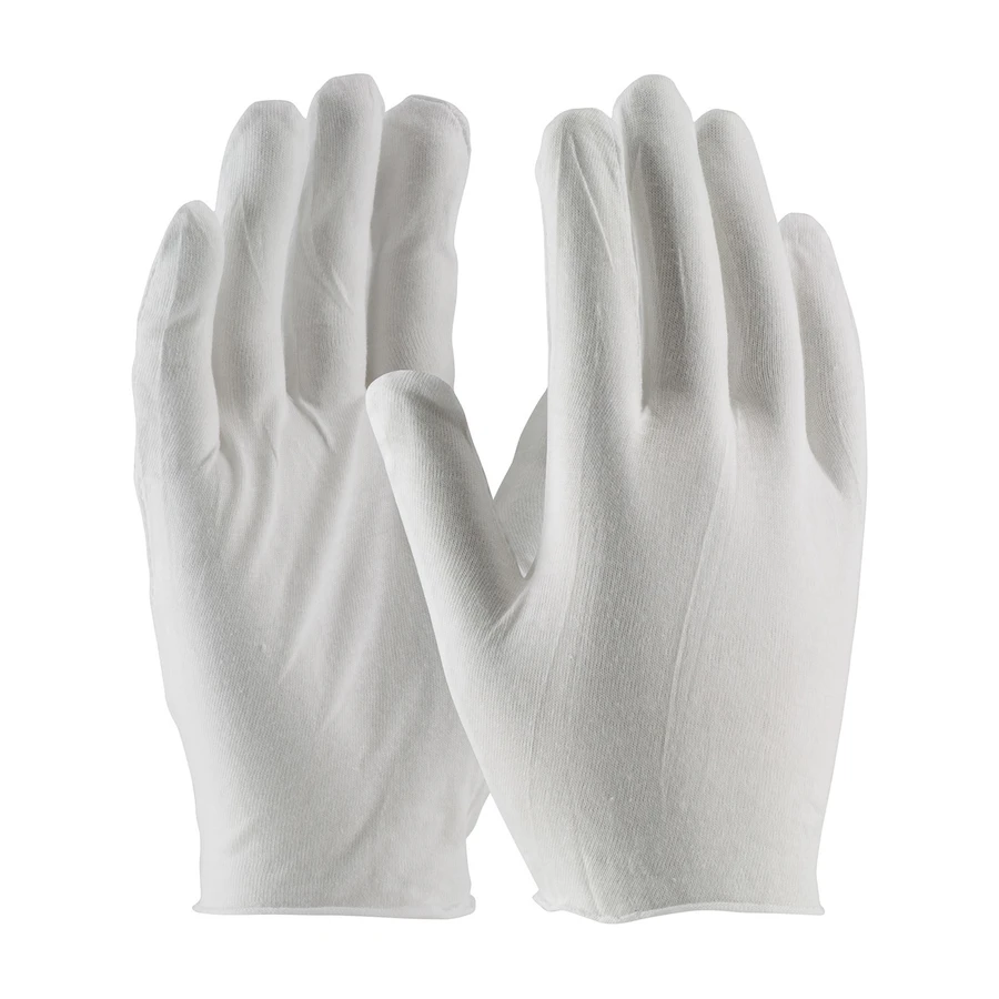 PIP 97-500 CleanTeam Premium, Light Weight Cotton Lisle Inspection Glove with Unhemmed Cuff - Men's