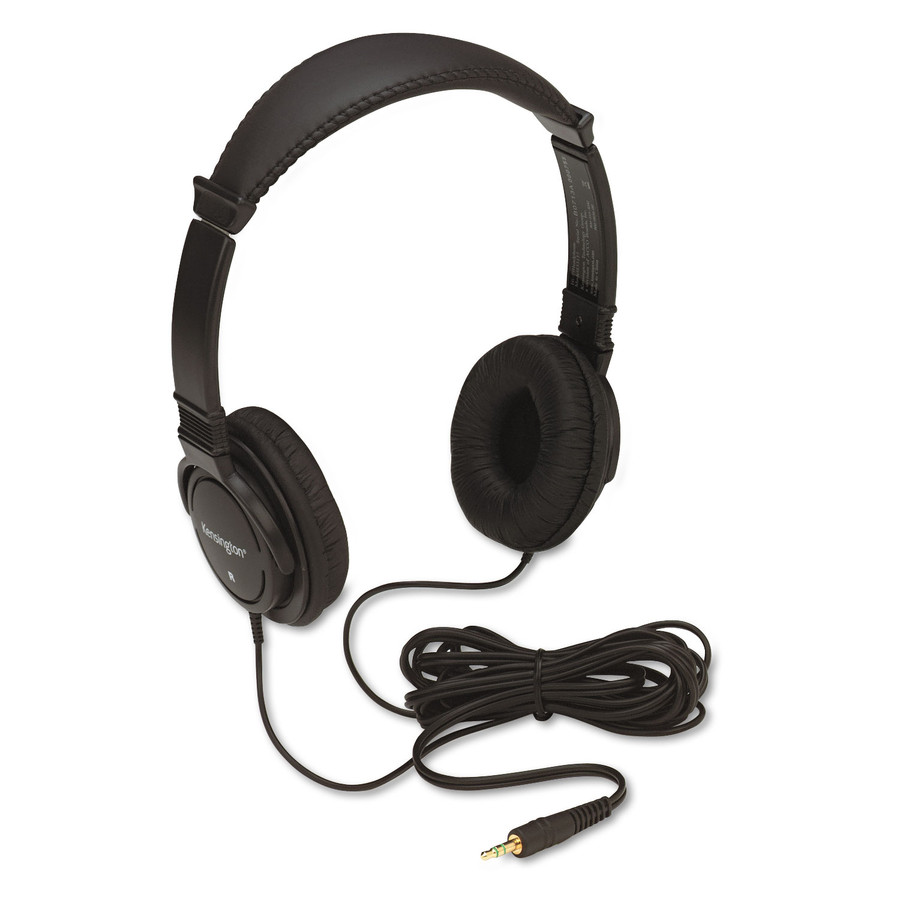 Kensington KMW33137 Hi-Fi Headphones, Plush Sealed Earpads, Black