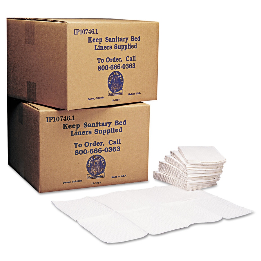 Koala Kare KKPKB15099 Baby Changing Station Sanitary Bed Liners, White, 500/Case