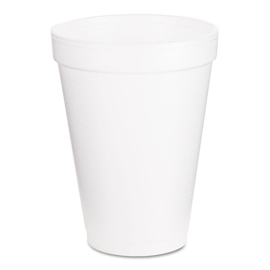 Dart DCC12J16 Foam Drink Cups, 12oz, White, 1000/Case