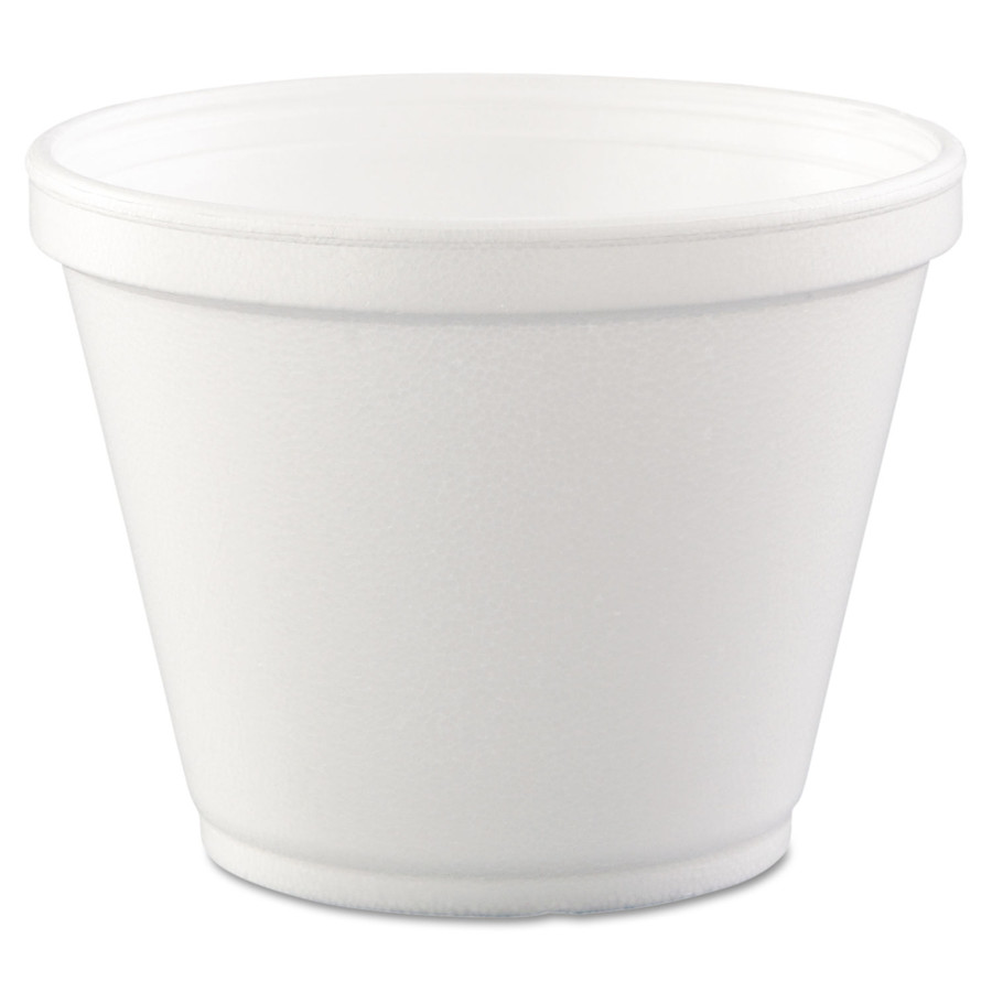 Dart DCC12SJ20 Food Containers, Foam,12oz, White, 25/Bag, 20 Bags/Case