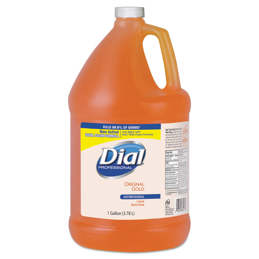 Dial Professional DIA88047EA Gold Antimicrobial Liquid Hand Soap, Floral Fragrance, 1 gal Bottle