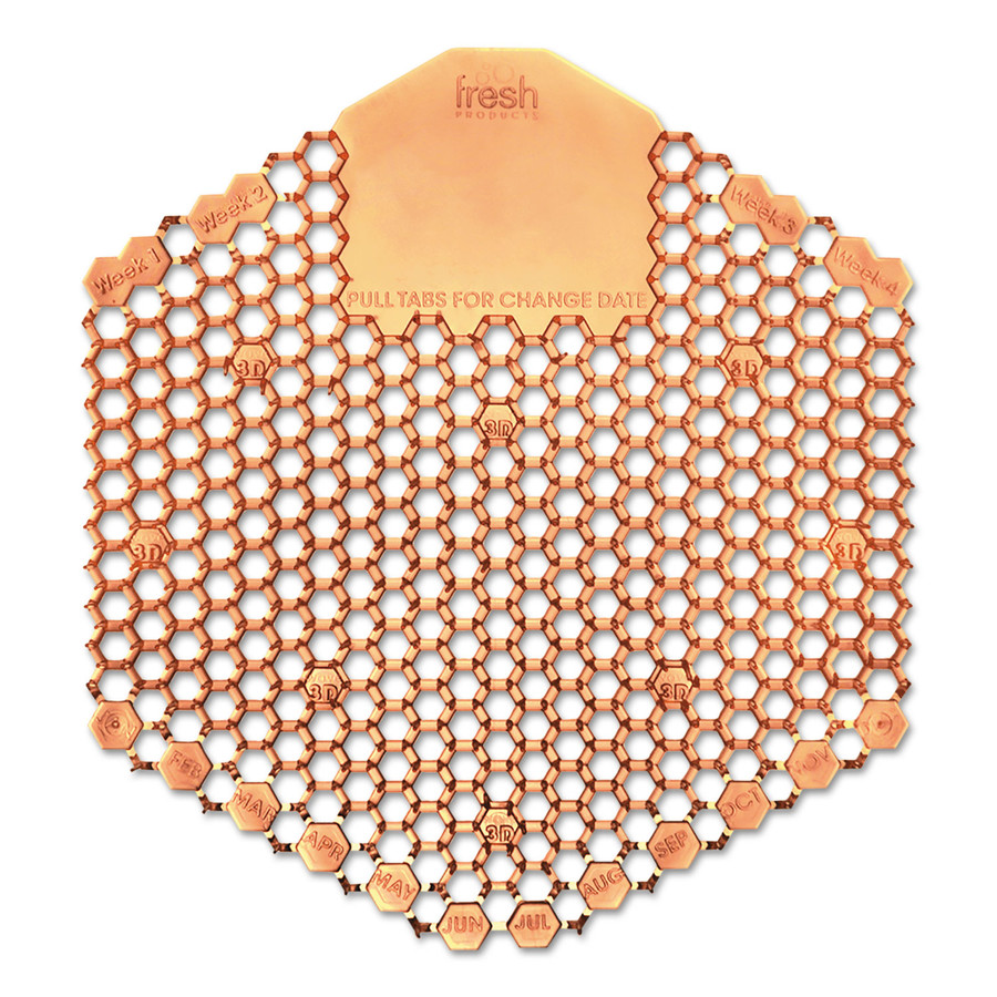 Fresh Products FRS3WDS60MAN Wave 3D Urinal Deodorizer Screen, Orange, Mango Fragrance, 10 Screens/Box