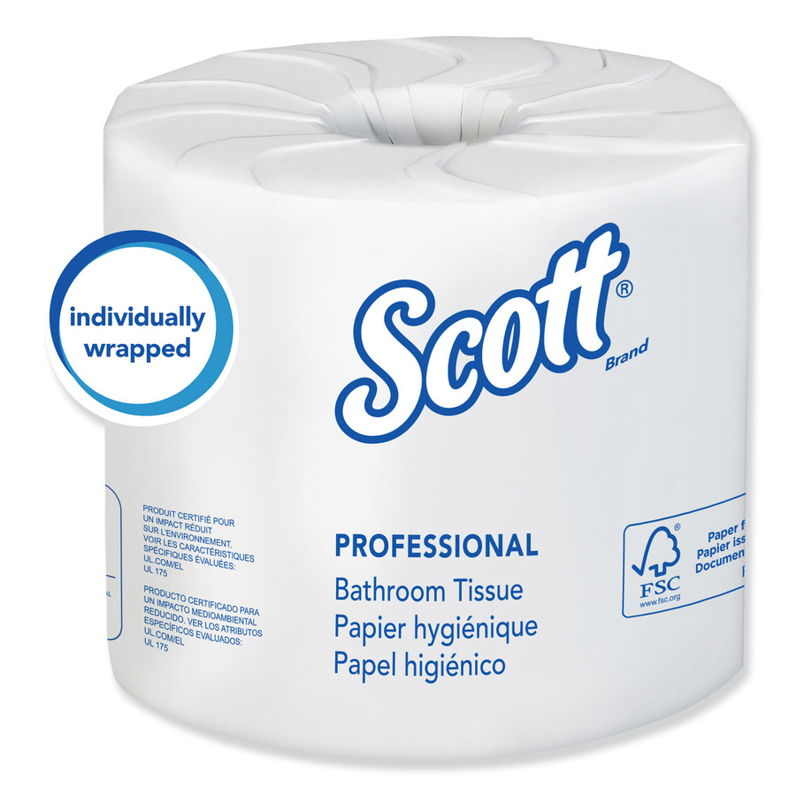 Scott KCC13217 100% Recycled Fiber Bathroom Tissue, 2-Ply, 506 Sheets/Roll, 80/Case