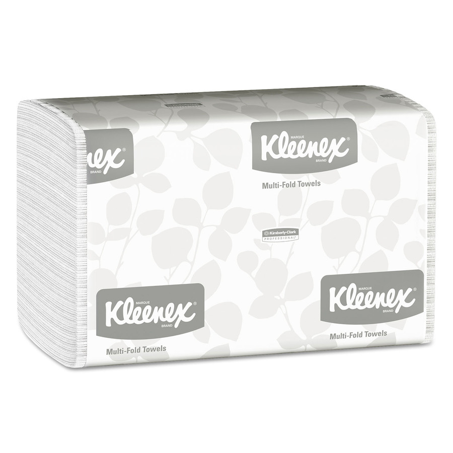 Kleenex KCC01890 Multi-Fold Paper Towels, 9 1/5 x 9 2/5, White, 150/Pack, 16 Packs/Case