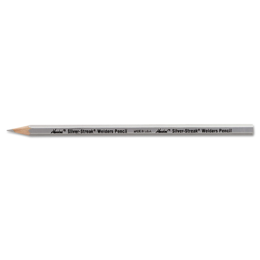 Markal MRK96101 Markal Silver-Streak Woodcase Welder's Pencil, Dozen