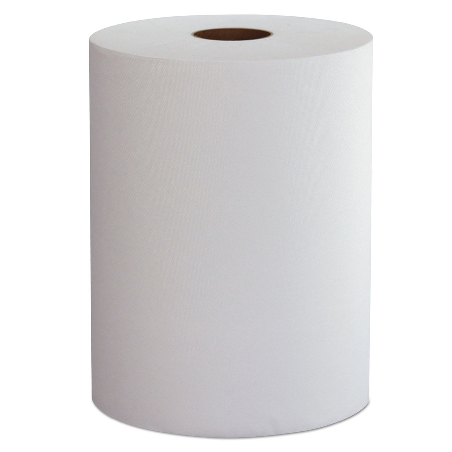 Morcon Paper MORW106 Hardwound Roll Towels, 1-Ply, 10 x 800 ft, White, 6/CT