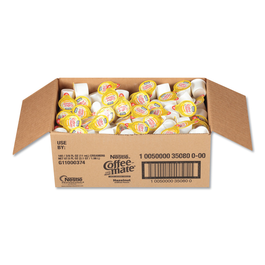 Coffee-mate NES35080 Liquid Coffee Creamer, Hazelnut, 0.375 oz Cups, 180/Case