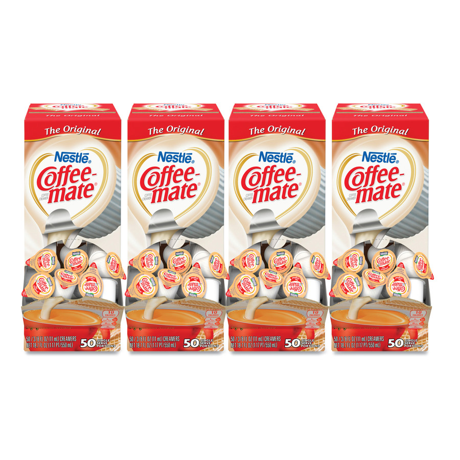 Coffee-mate NES35110CT Original Creamer, 0.375 oz., 50 Creamers/Box, 4 Boxes/Case