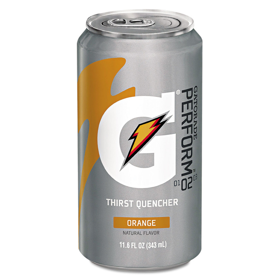 Gatorade 308-00902 Thirst Quencher Can, Orange, 11.6oz Can, 24/Carton