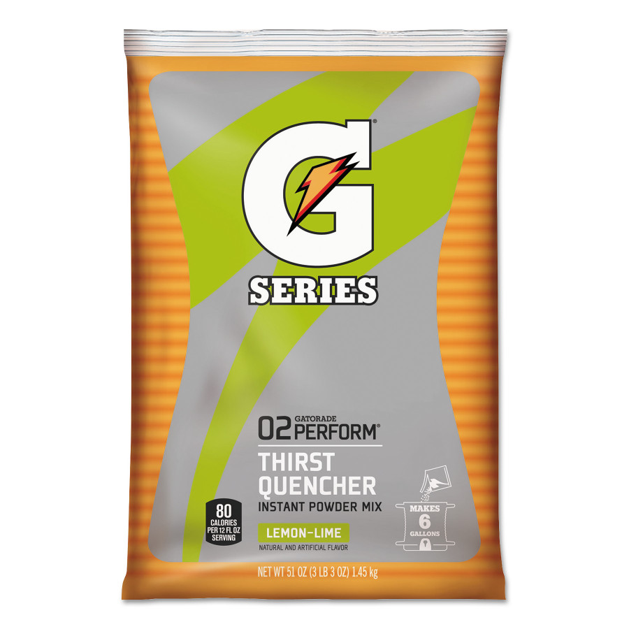 Gatorade 308-03967 Original Powdered Drink Mix, Lemon-Lime, 51oz Packets, 14/Carton