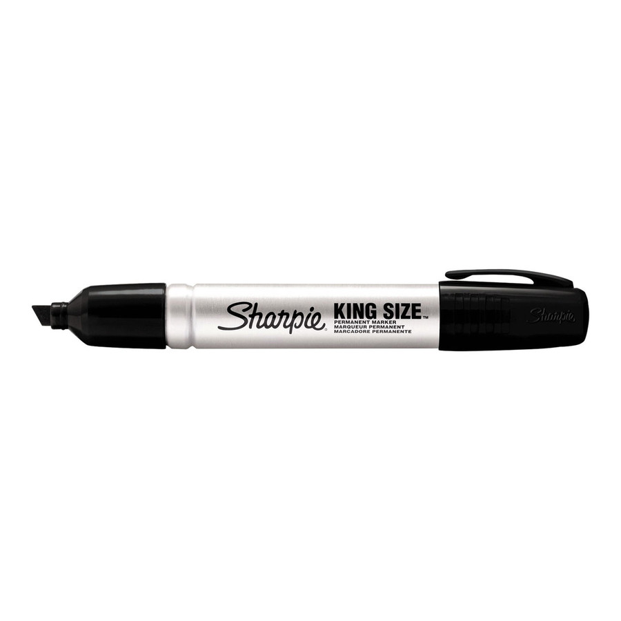 Sharpie SAN15001B King Size Permanent Marker, Broad Chisel Tip, Black, Dozen
