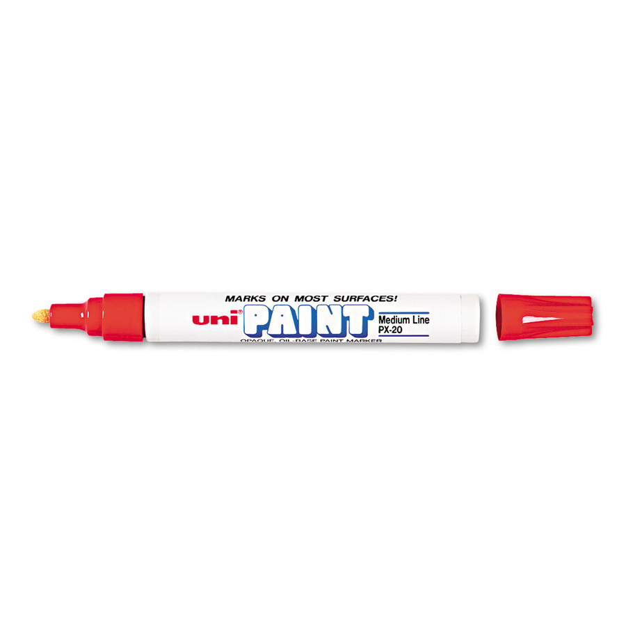 Sanford uni-Paint UBC63602 Permanent Marker, Medium Bullet Tip, Red