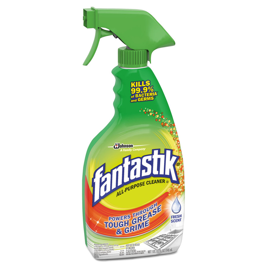 Fantastik SJN366095 Bleach 5-in-1 All Purpose Cleaner, Fresh Scent, 32 oz, 8 Bottles/Case