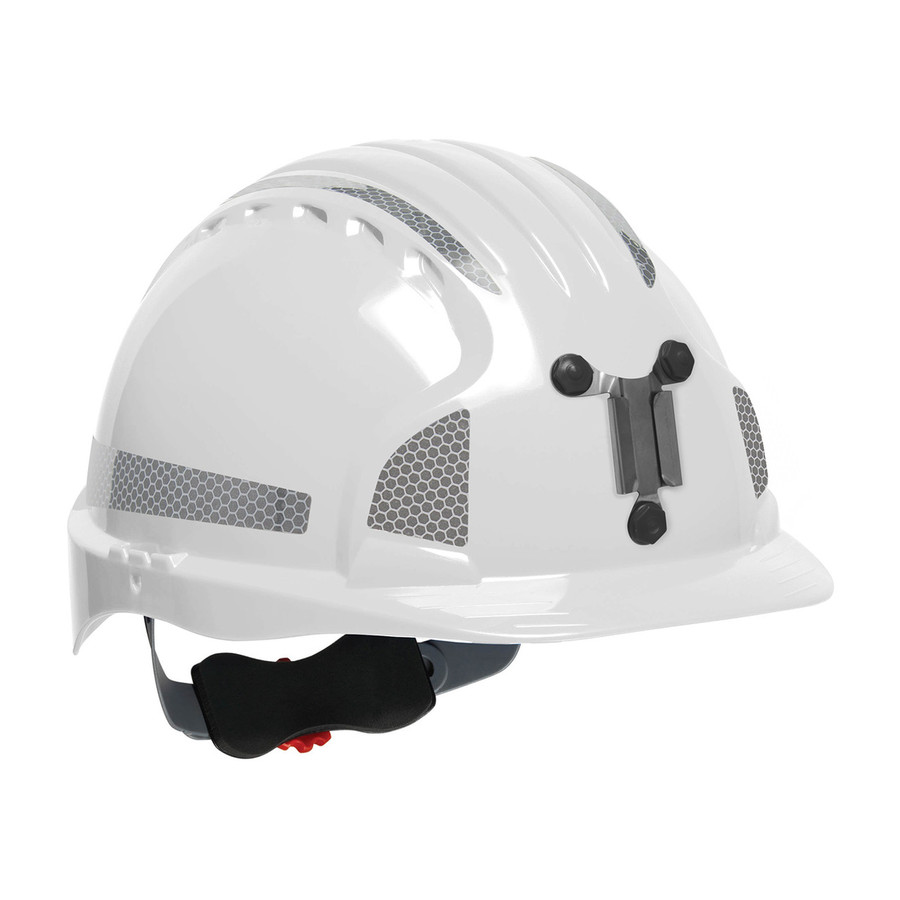 PIP 280-EV6151MCR2 Evolution Deluxe 6151 Standard Brim Mining Hard Hat with HDPE Shell, 6-Point Polyester Suspension, Wheel Ratchet Adjustment and CR2 Reflective Kit