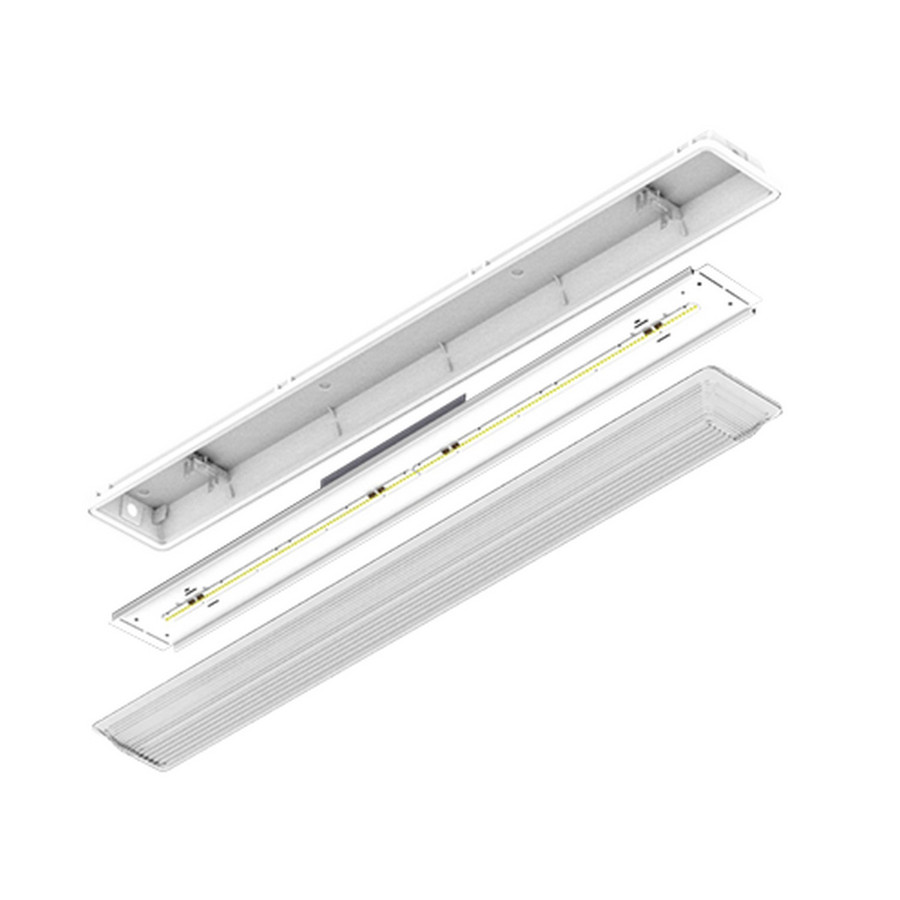 ILP VTR8-56WLED-UNIV-50 60 Watt LED 8'  Vapor Tight Retrofit Fixture 120-277V 5000K 9122 Lumens