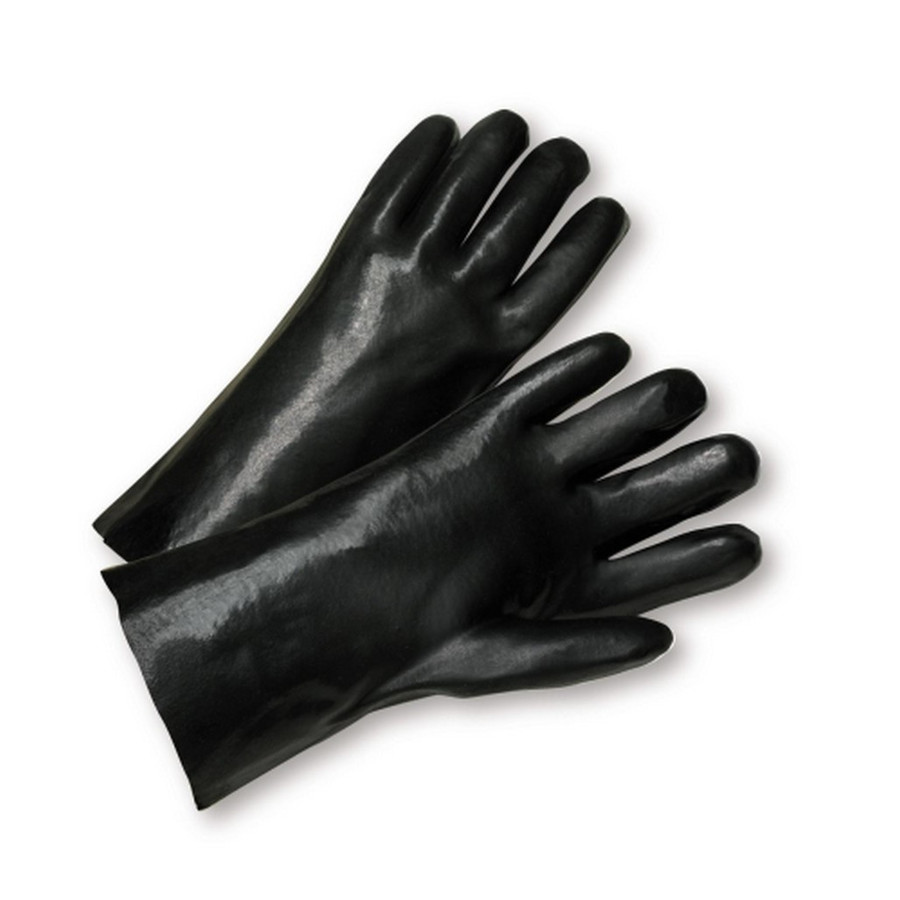 PIP Global Safety 1017 Large Standard Smooth Grip PVC Interlock 10" Gloves