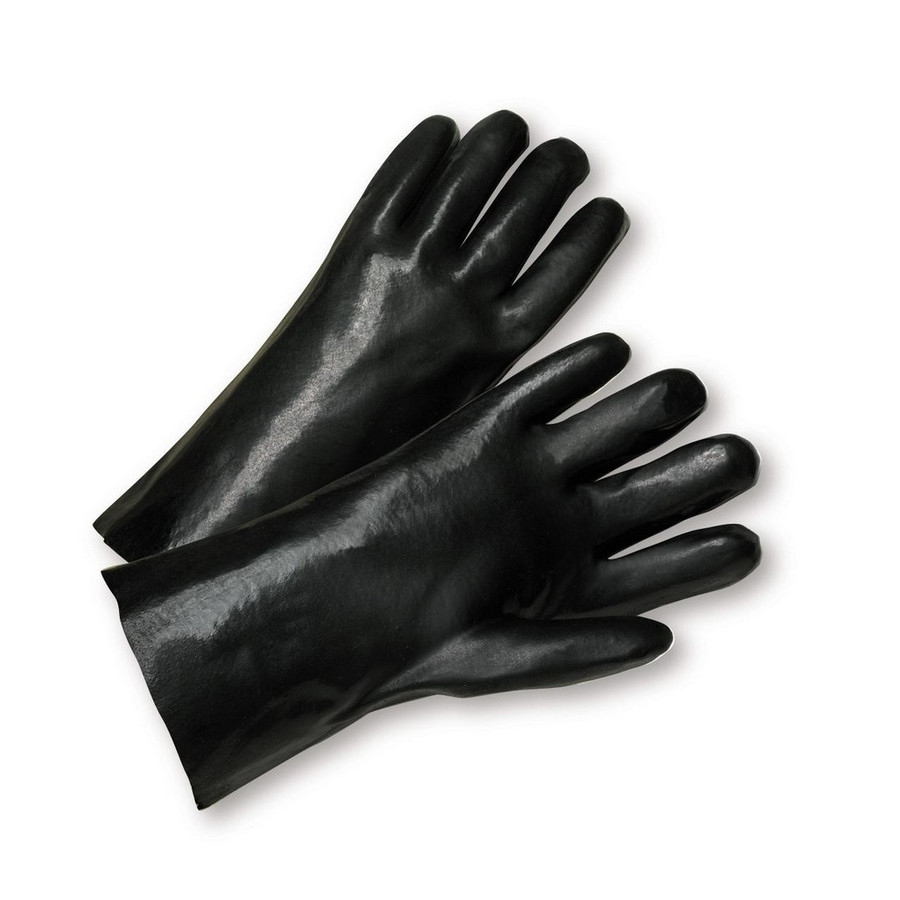 PIP Global Safety 1087 Large Standard Smooth Grip PVC Interlock 18" Gloves