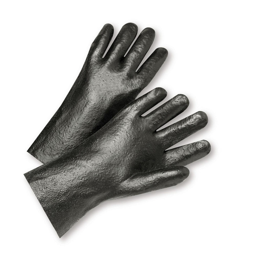 PIP Global Safety 1047R Large Semi-Rough PVC Interlock 14" Gloves