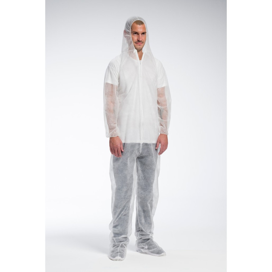 PIP Global Safety 3509 Standard Weight SBP Coverall with Hood & Boot