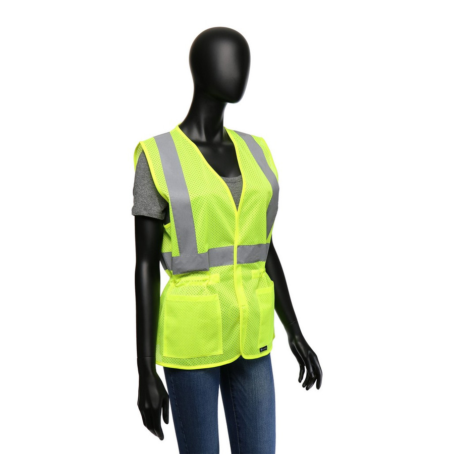 PIP Global Safety 47207 Hi-Viz Ladies Fitted Safety Vest - Mesh (Class 2)