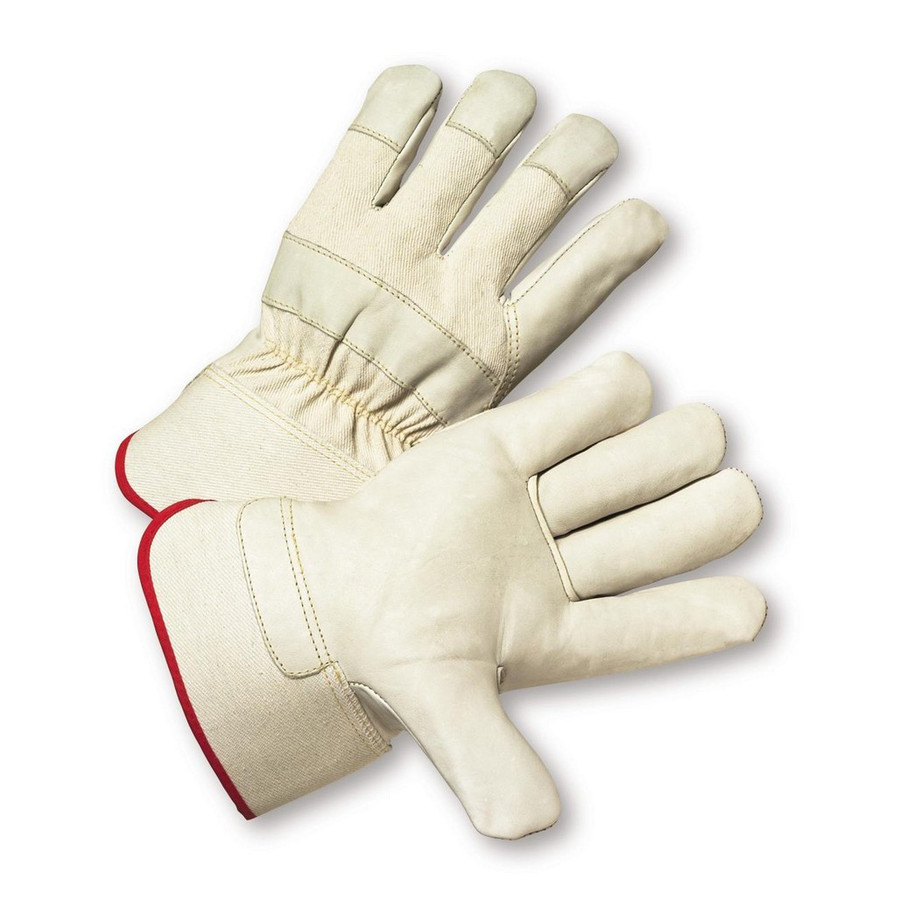 PIP 5000 Premium Grain Cowhide Palm Rubberized Cuff Gloves