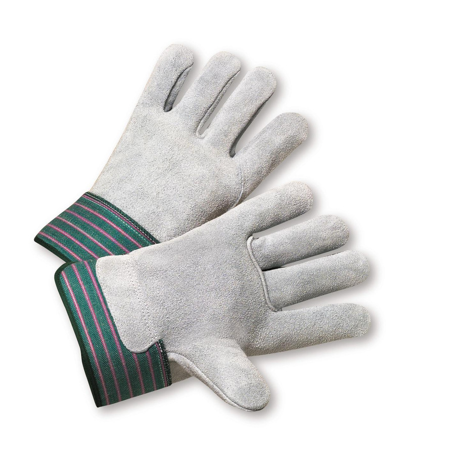 PIP Global Safety 600-EA Select Full Leather Back Split Cowhide Leather Palm Gloves