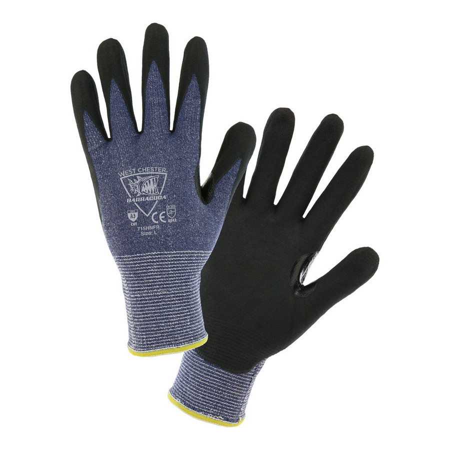 PIP Global Safety 715HNFR/XS XSmall Blue HPPE shell w/ Black Microfoam Nitrile Dip