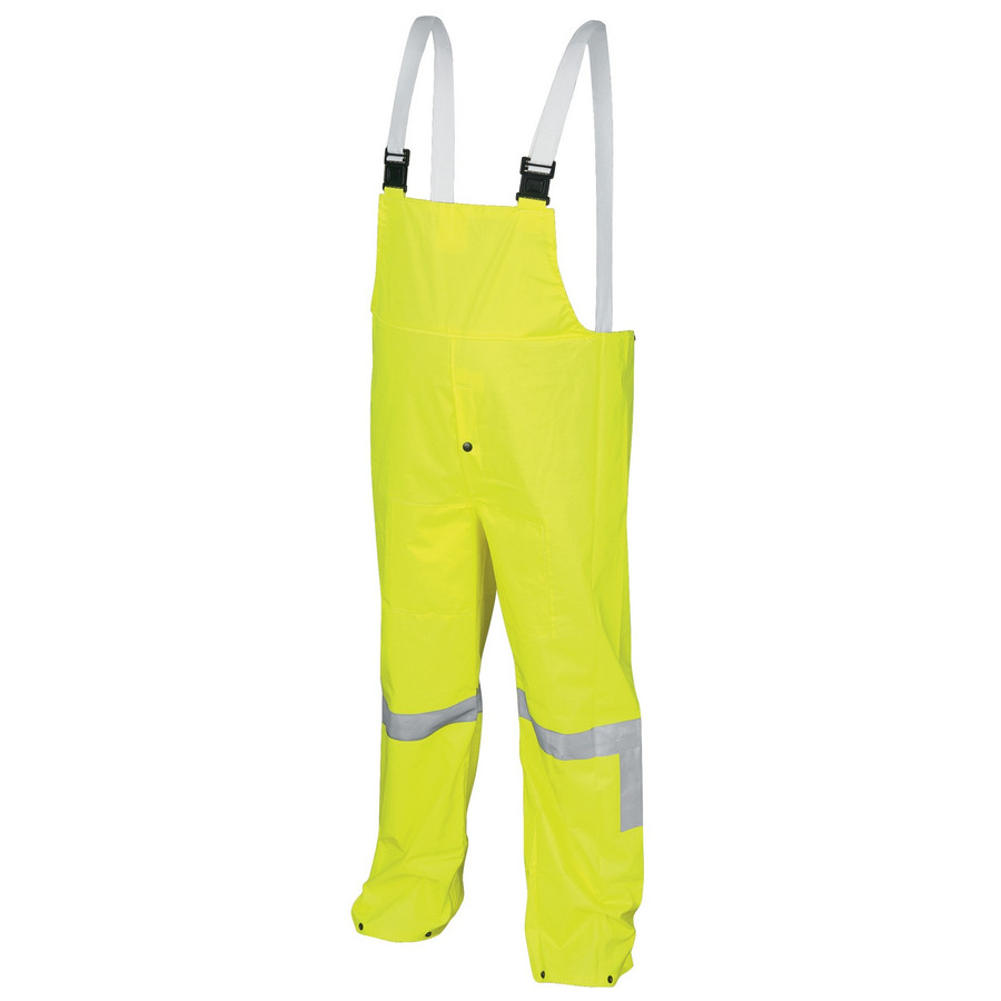 MCR Safety 2083SRS Luminator, .38mm Class 3, PVC/Polyester/PVC 3 pc suit, Silver reflective material, Fluorescent Lime