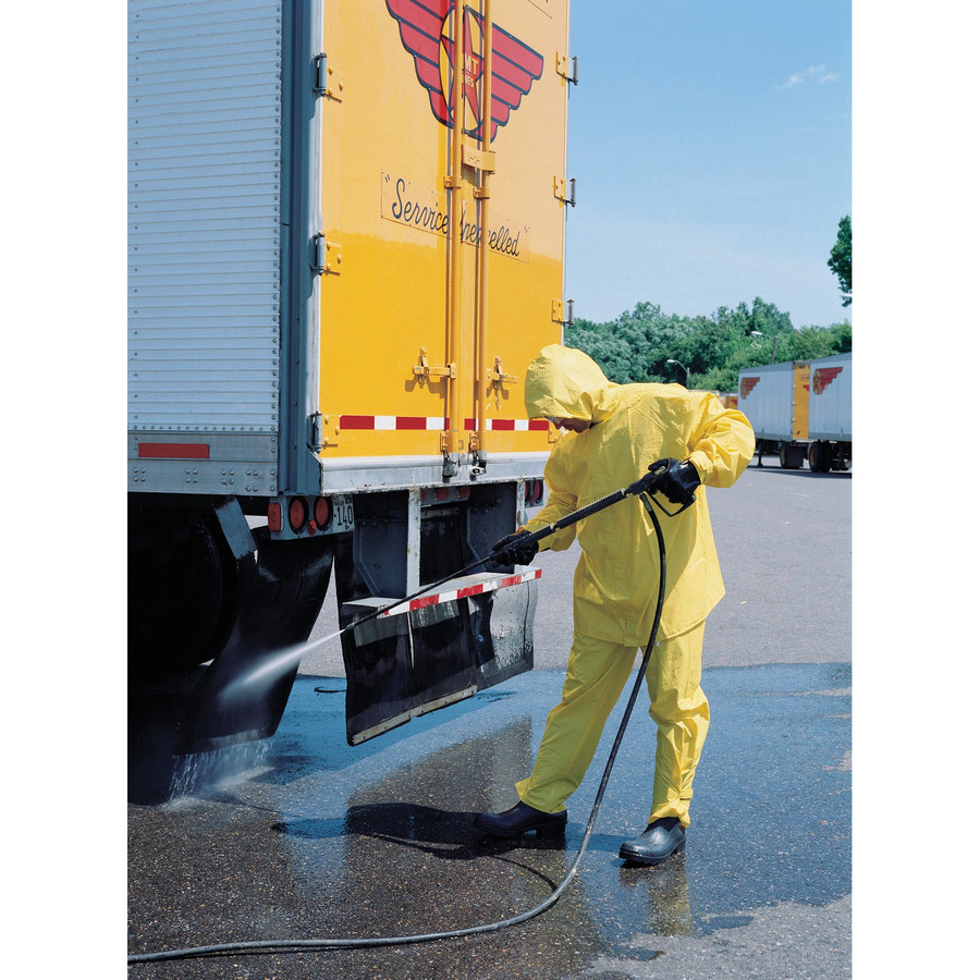 MCR Safety 8402S Hydroblast, .35mm Neoprene/Nylon Scrim, 2 pc suit, Jacket w/attached hood & bib pants, yellow