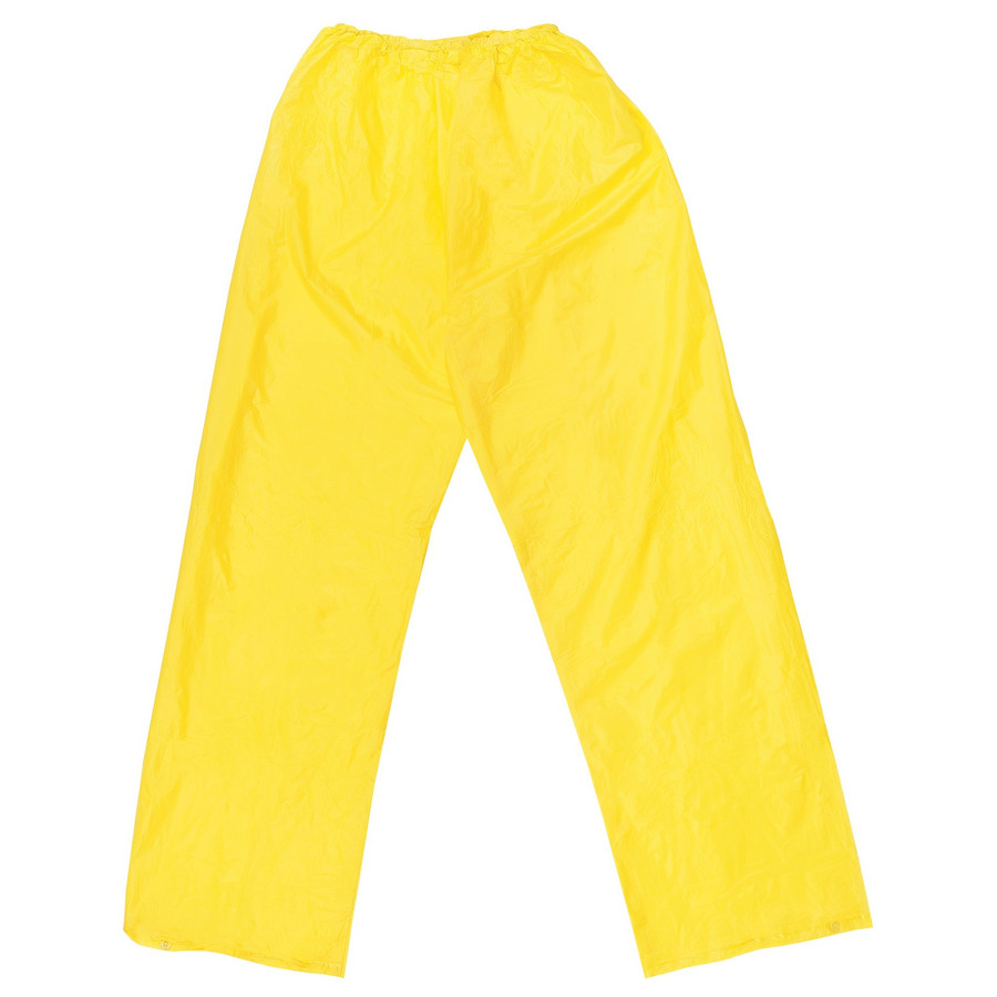 MCR Safety O503M Zodiac, .10mm single ply pvc suit, jacket with detachable hood & elastic waist pant, yellow