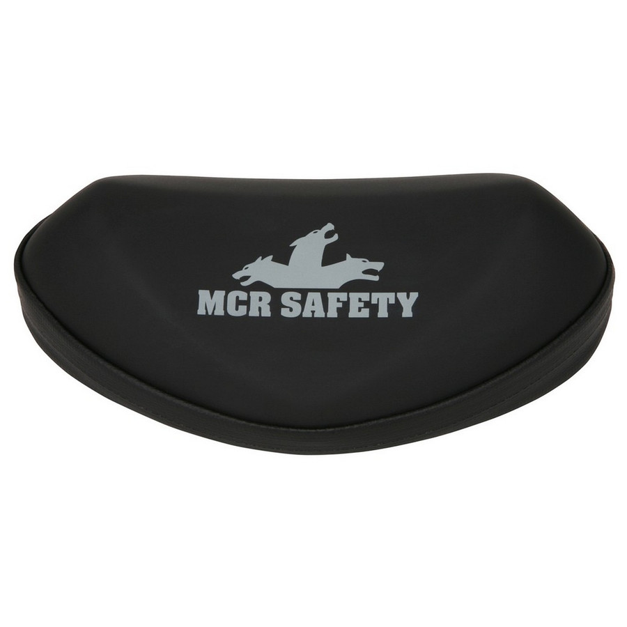MCR Safety 202 Eyewear Black Soft Shell Case Gray Logo