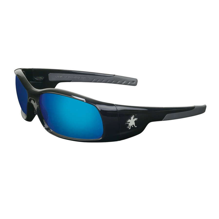 MCR Safety SR118B Swagger Black Frame Blue Diamond Mirror