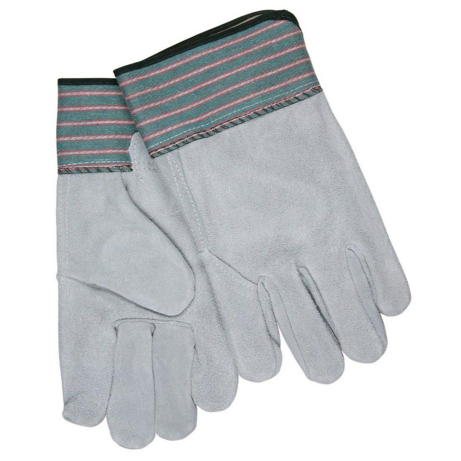 MCR Safety 1237 C Grade Shoulder Leather, Full Leather Back, 2 1/2" Rubberized Cuff