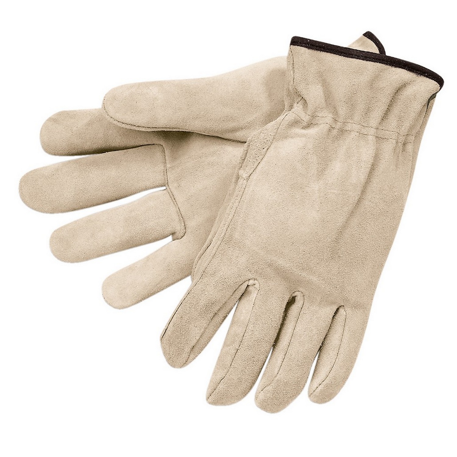 MCR Safety 3100L Drivers glove, Natural Pearl Gray Split Leather, Premium Grade, Straight Thumb