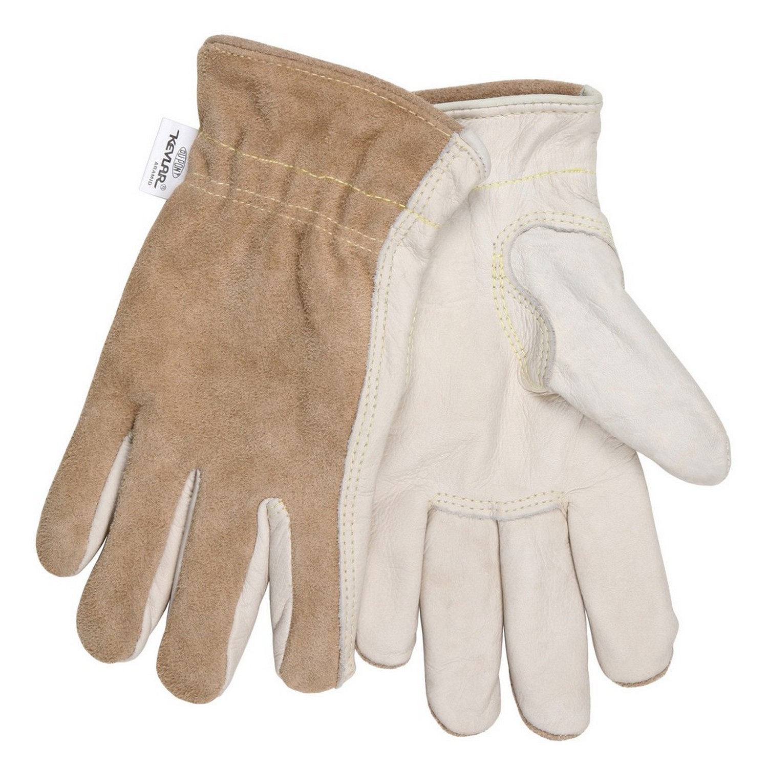 MCR Safety 3204XS Drivers Glove, Premium Grain Palm & Split Back, Keystone Thumb, DuPont Kevlar Sewn