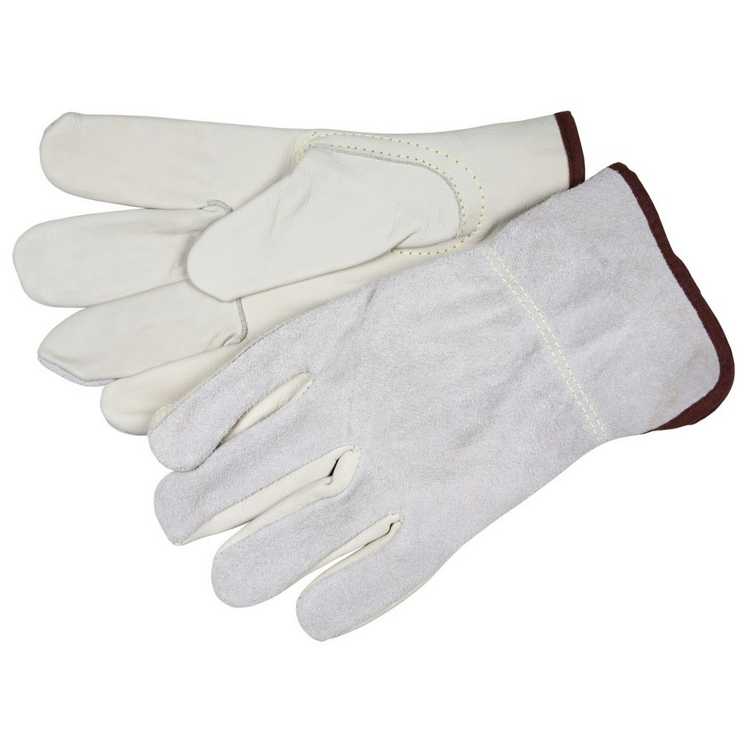 MCR Safety 32057S Driver Glove, Industry Grade Grain Cow palm, split leather back, DuPont Kevlar Sewn