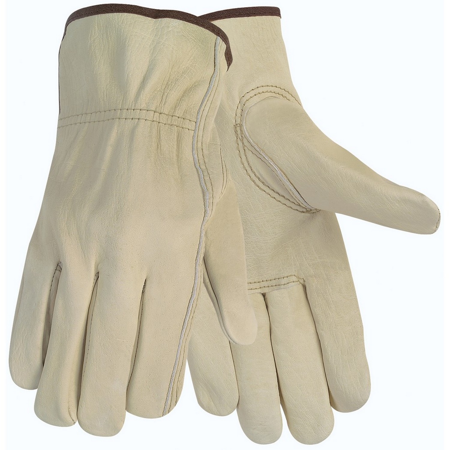 MCR Safety 3215S Drivers glove, Economy Grade Unlined Grain Cow Leather, Keystone Thumb