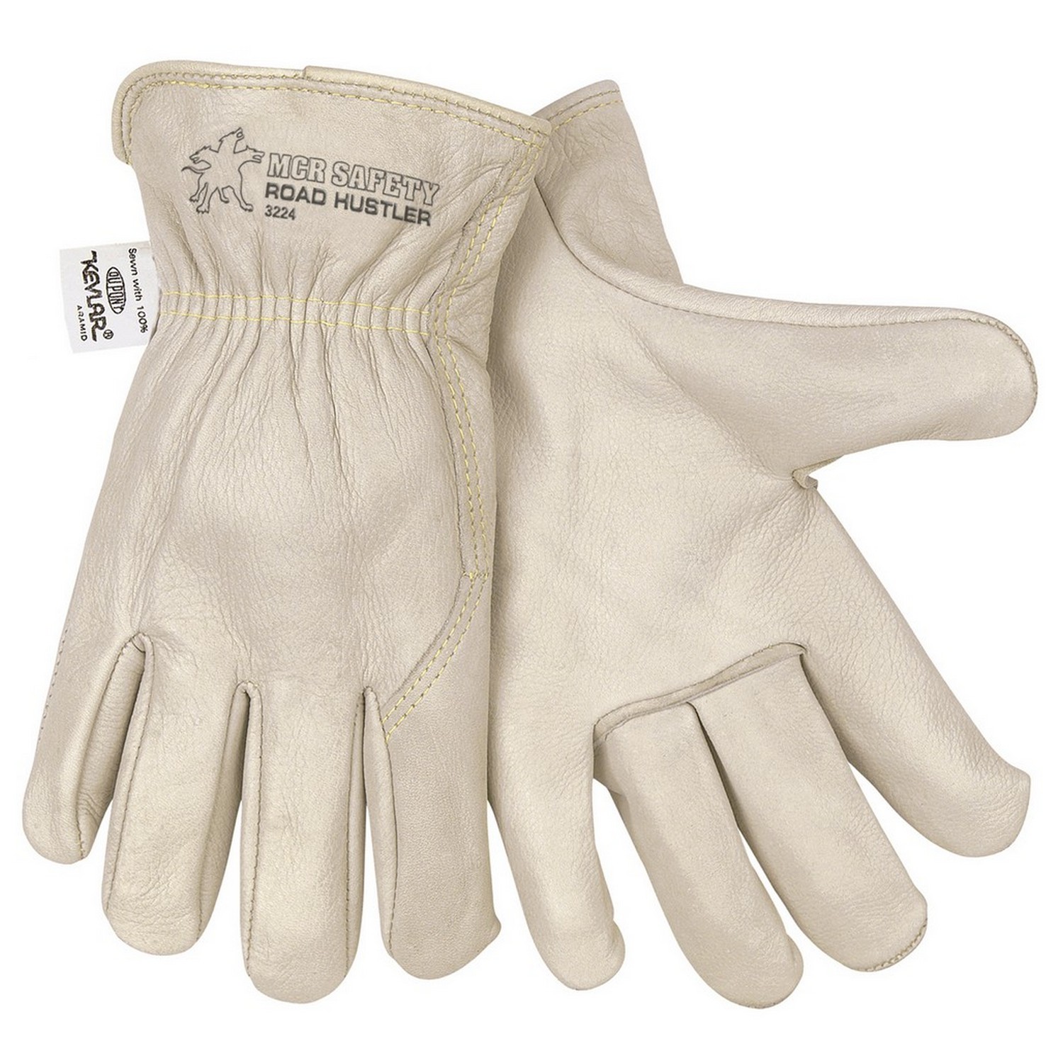 MCR Safety 3224S Road Hustler, Premium Grade, Rolled Hem, Kevlar Sewn, Wing Thumb