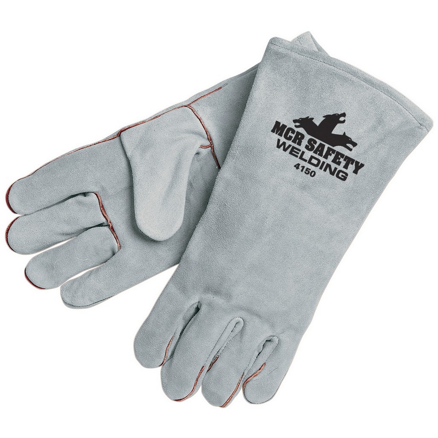 MCR Safety 4150 Memphis premium select shoulder leather, gray, cotton drill lining